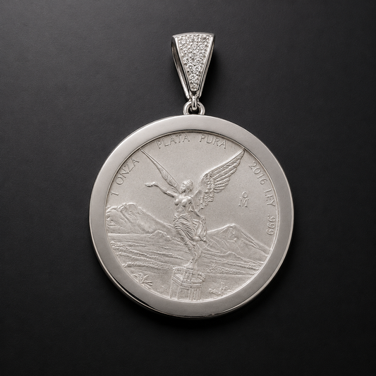 Centenario Bezel Pendant 925 Sterling Silver