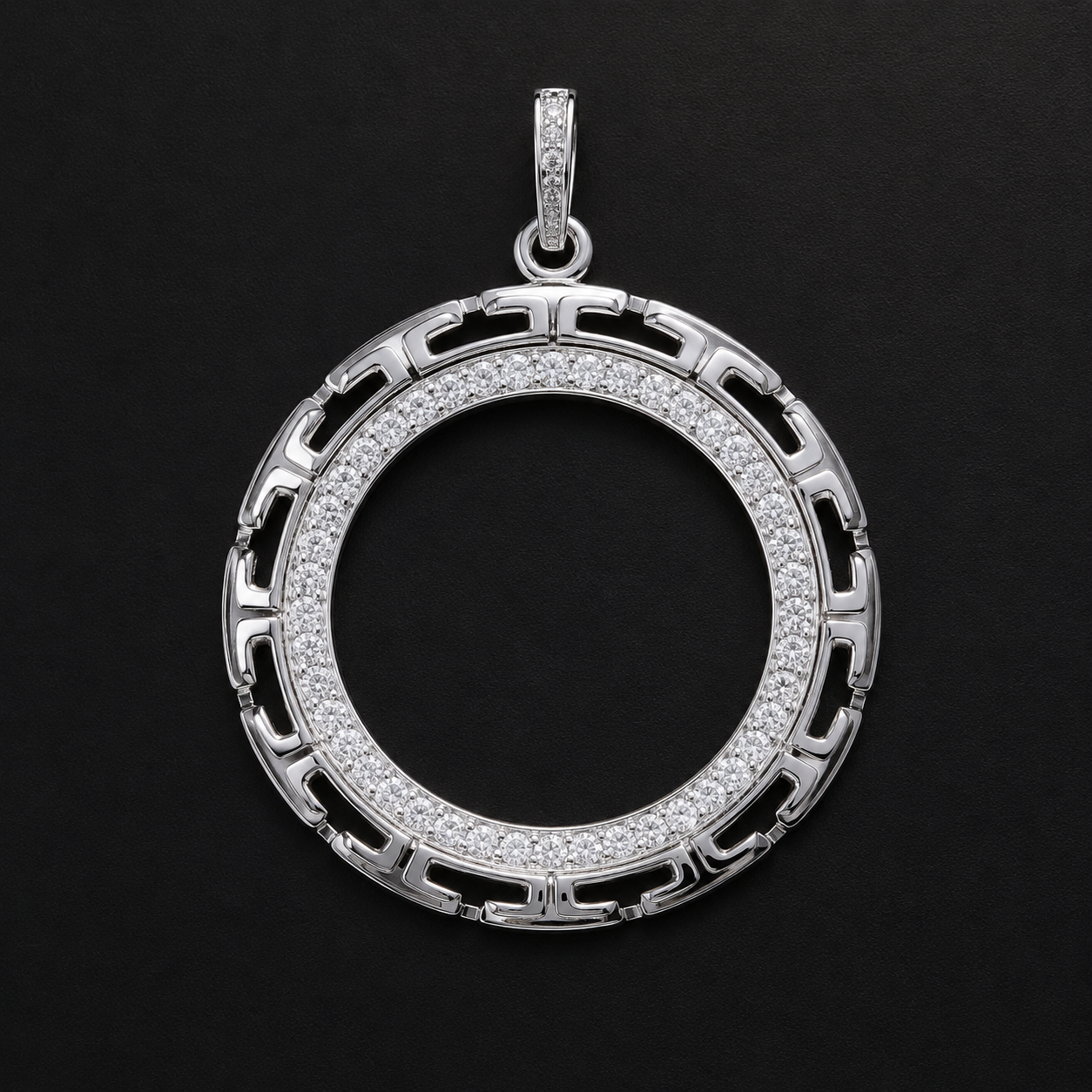 Greco Bezel CZ Silver 925 Pendant