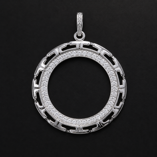 Greco Bezel CZ Silver 925 Pendant