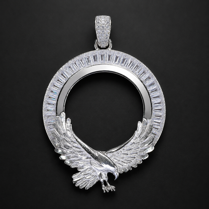Dije Bisel Onza CZ Baguette Aguila Plata 925