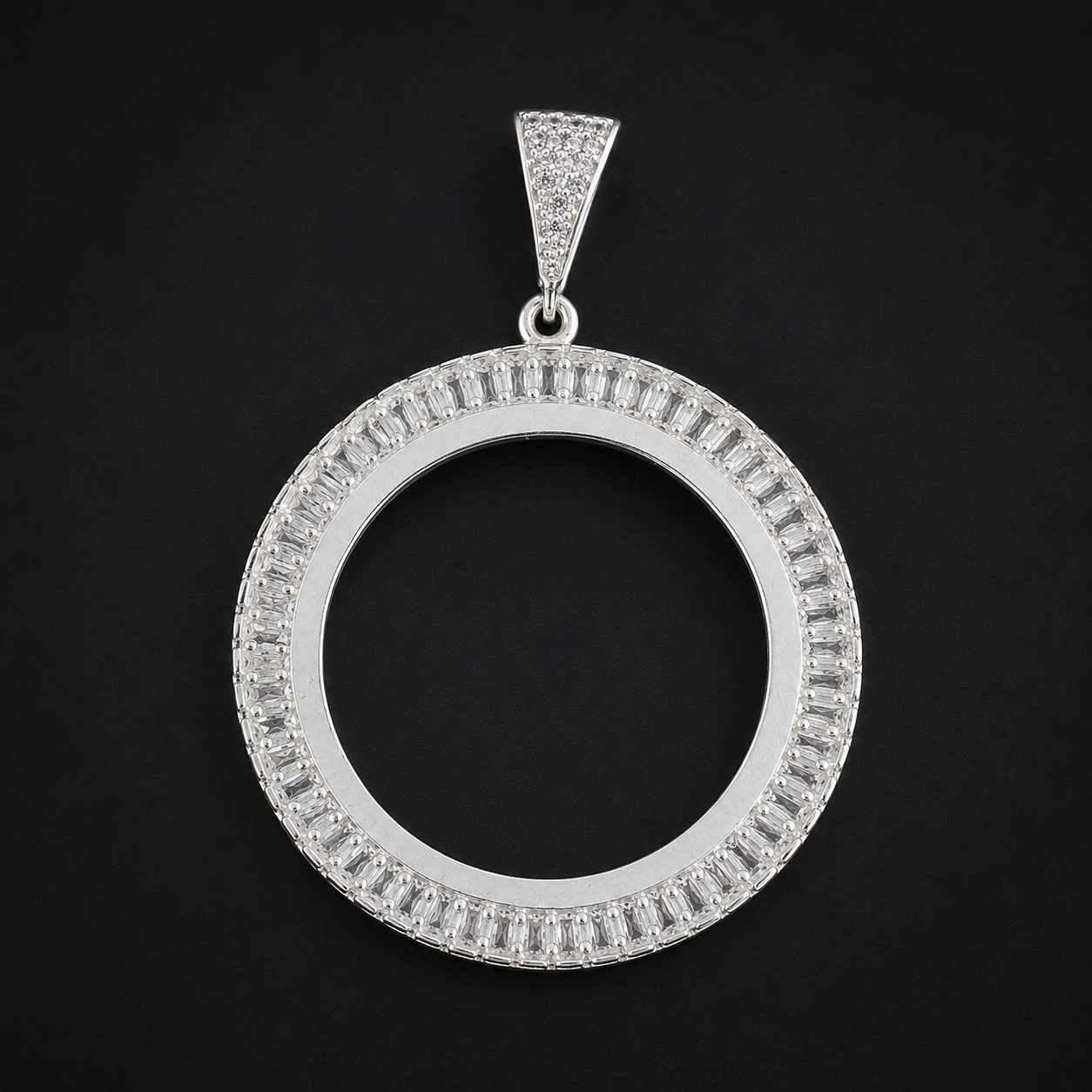 Dije Bisel Onza CZ Baguette Plata 925