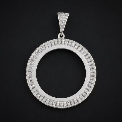 Dije Bisel Onza CZ Baguette Plata 925