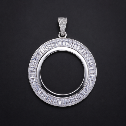 Dije Bisel Onza CZ Baguette Plata 925