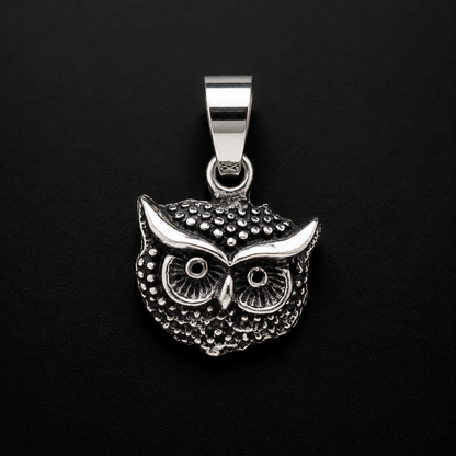Owl Pendant Sterling Silver 925