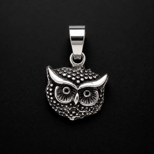 Owl Pendant Sterling Silver 925