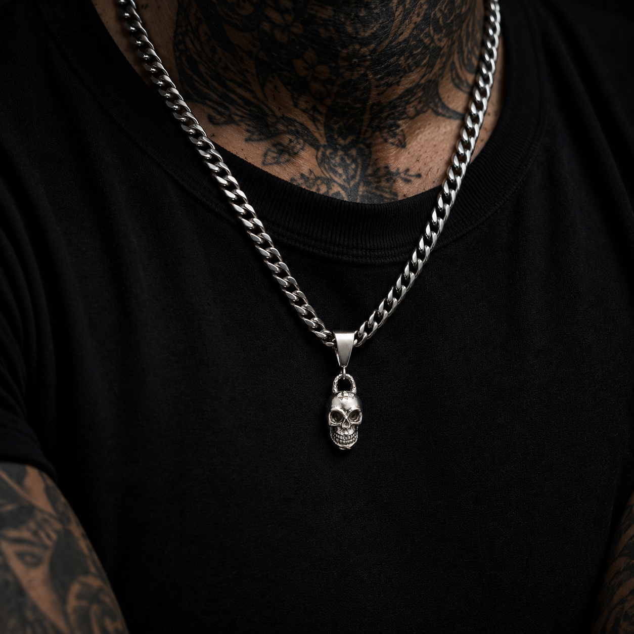 925 Sterling Silver Skull Pendant