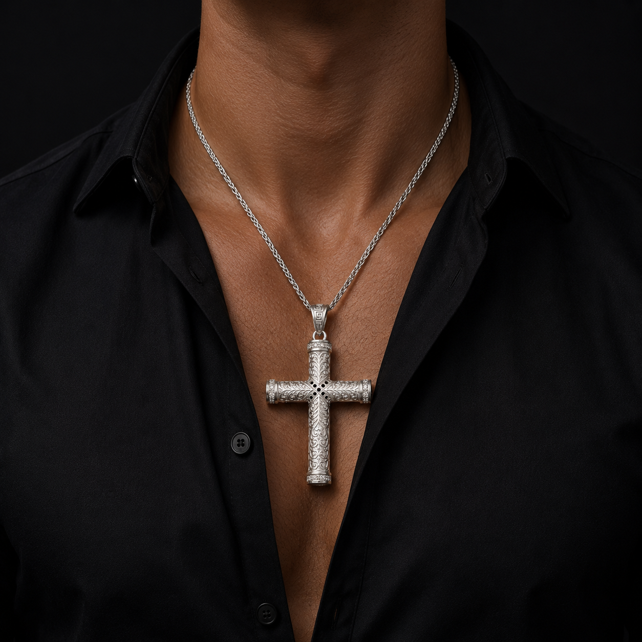 Dije Cruz Filigrana Plata 925