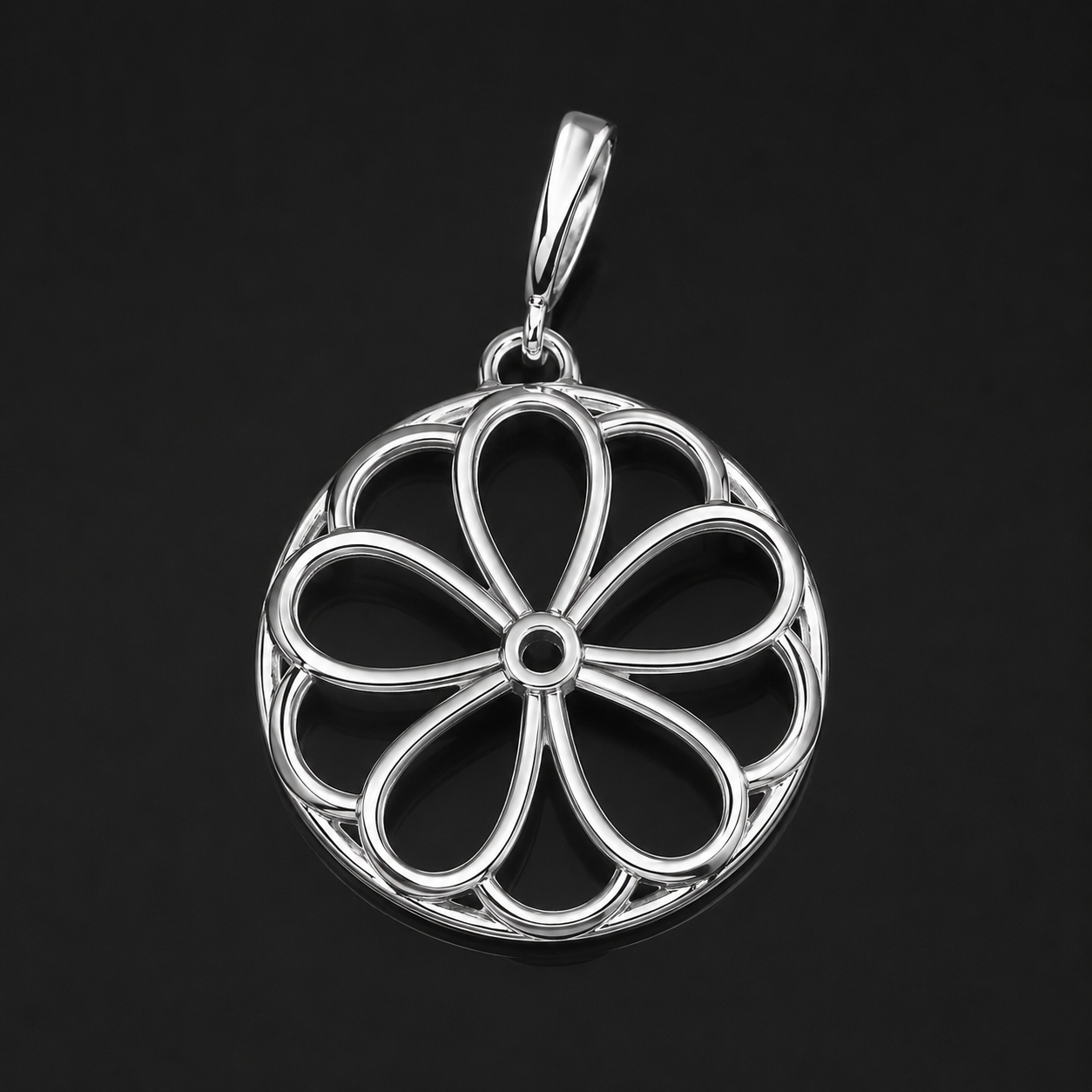 Flower Pendant 925 Sterling Silver