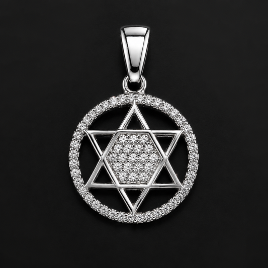 925 Sterling Silver Star of David Pendant