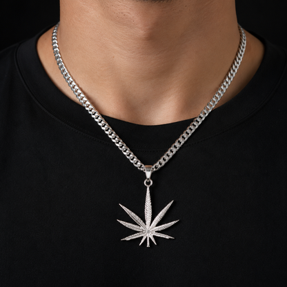 Dije Hoja Cannabis Plata 925 