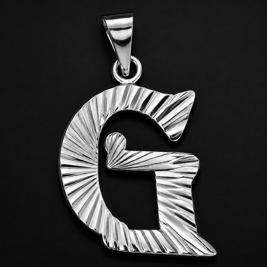 Initial "G" Pendant 925 Sterling Silver