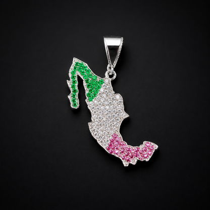Dije México Tricolor Plata 925