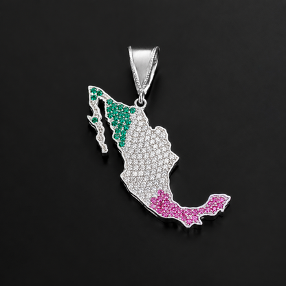 Dije México Tricolor Plata 925