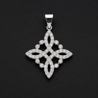 Dije Nudo de Bruja Iced Out CZ Plata 925