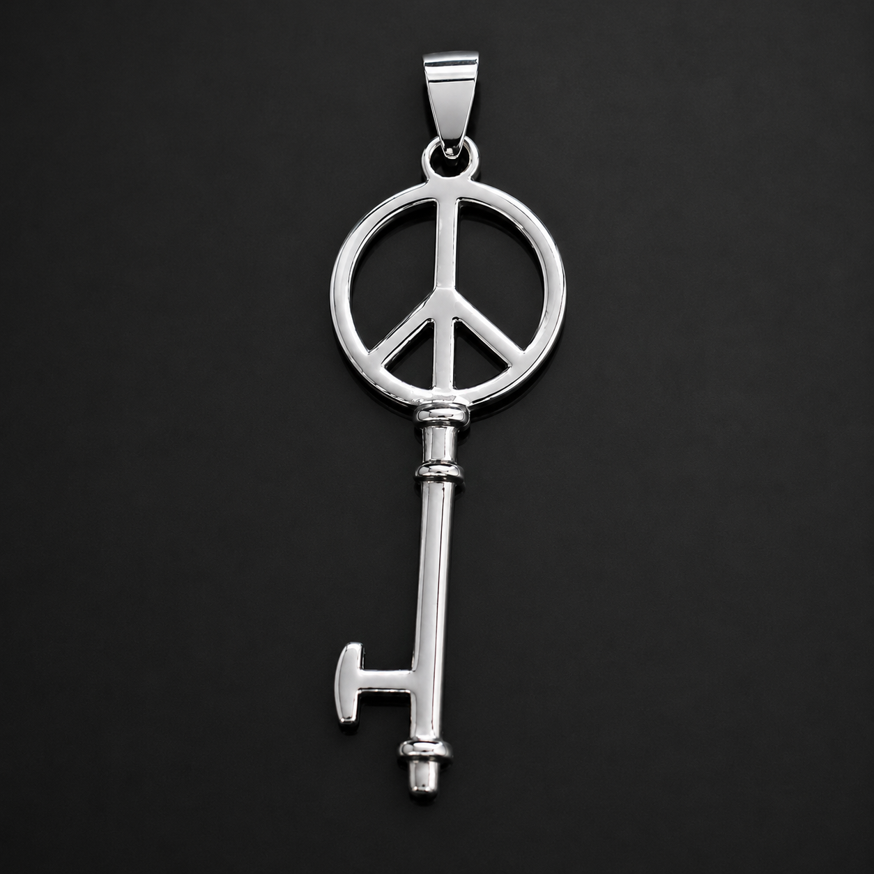 Peace Key Pendant 925 Sterling Silver