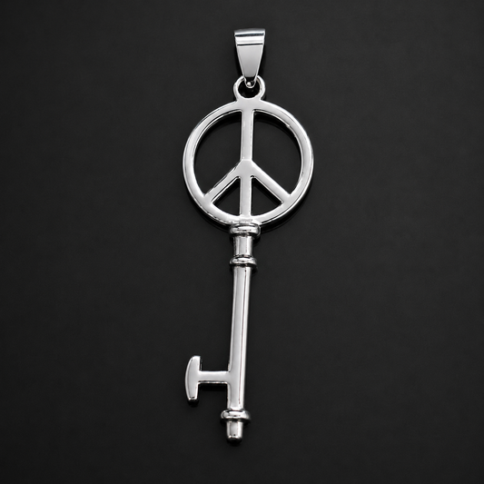 Peace Key Pendant 925 Sterling Silver