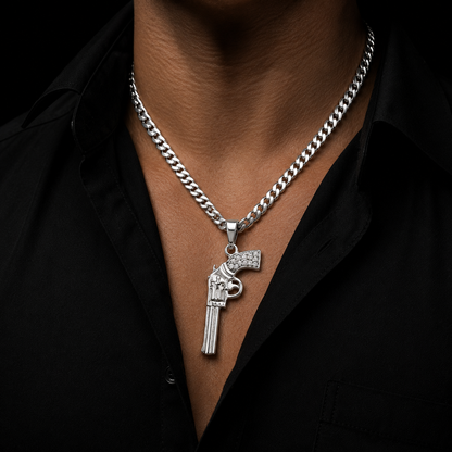 Sterling Silver Pistol Pendant