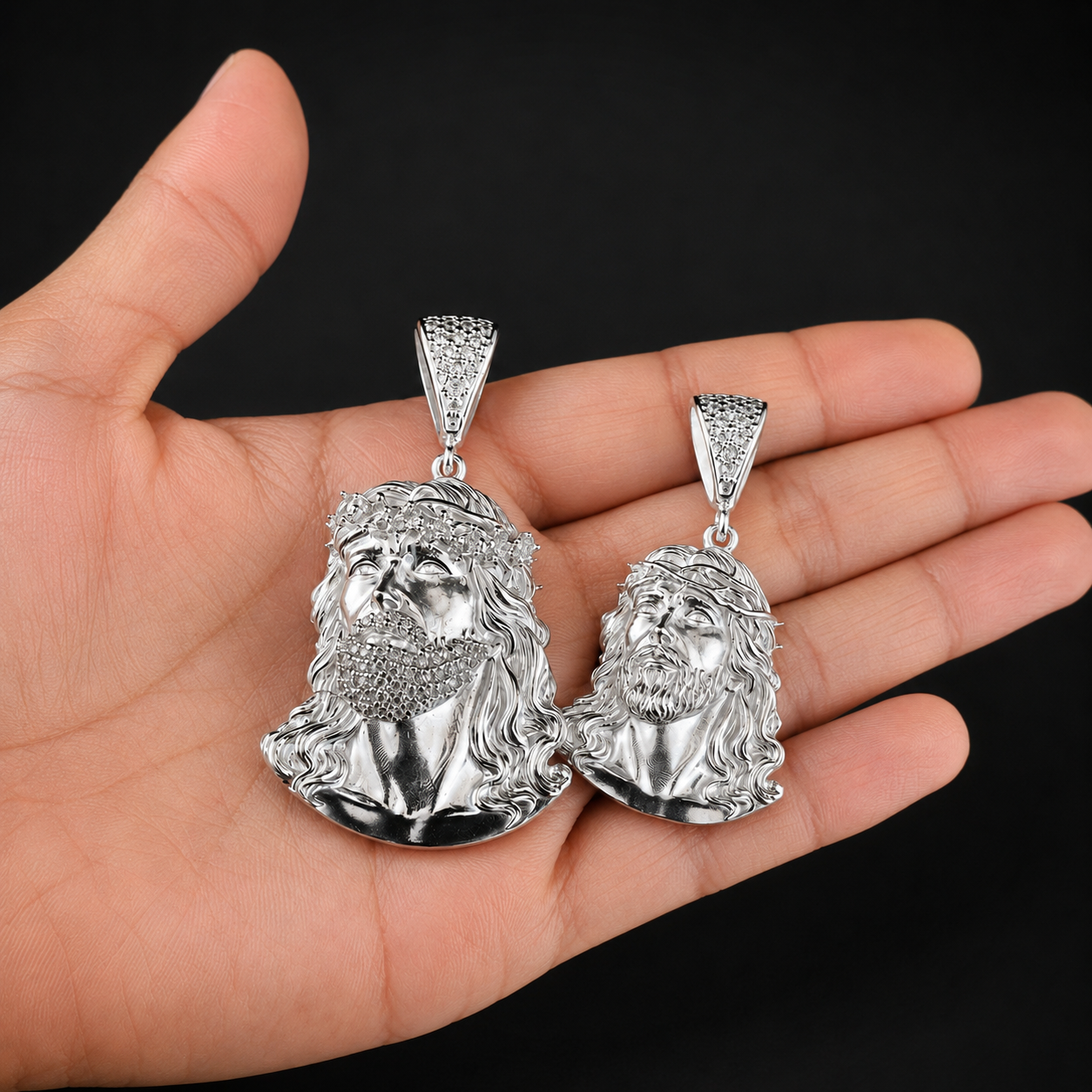 Dije Rostro de Jesucristo CZ Plata 925 Plata 925 mexicana - MEXA Jewelry