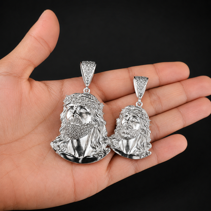 Dije Rostro de Jesucristo CZ Plata 925 Plata 925 mexicana - MEXA Jewelry