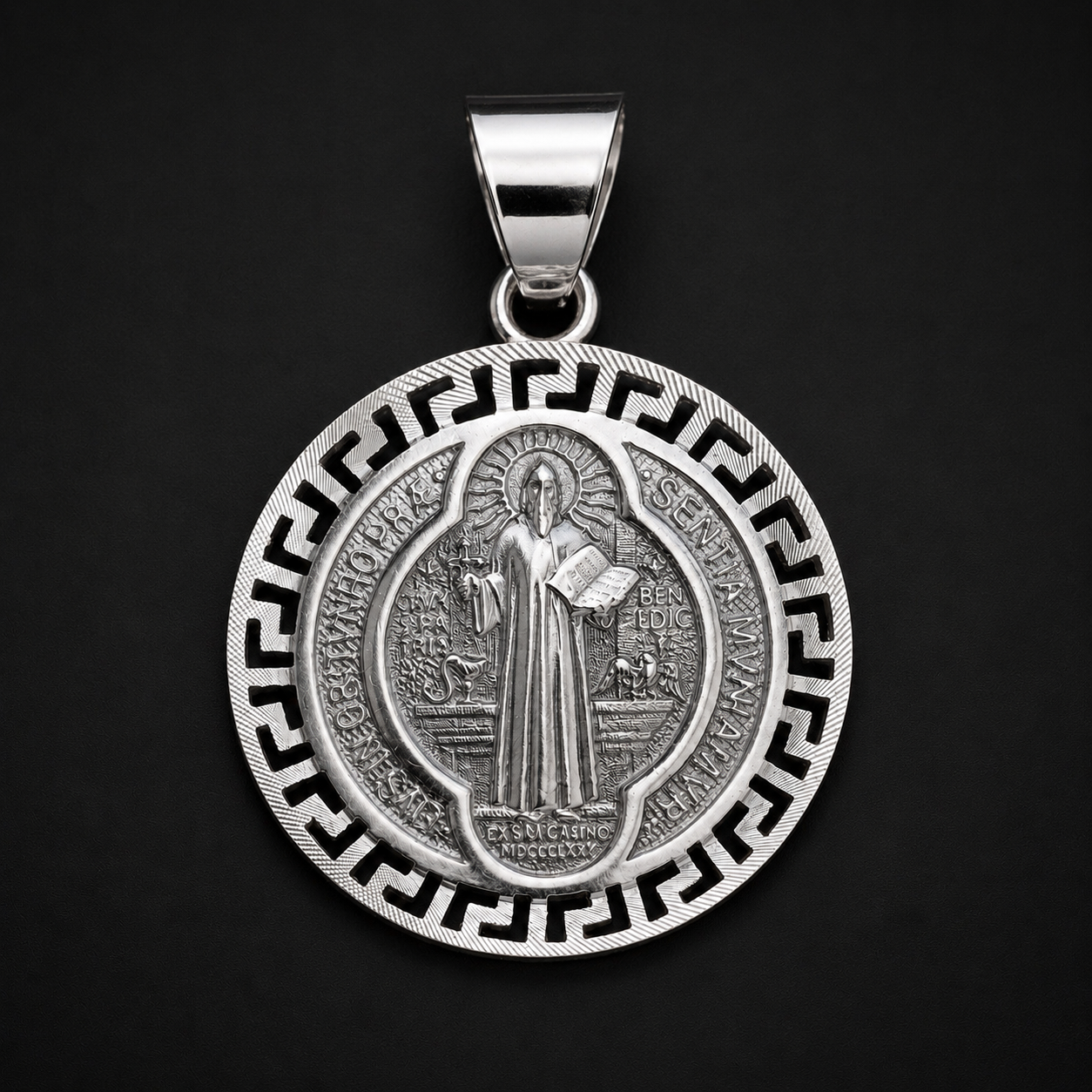 St. Benedict Pendant 925 Sterling Silver