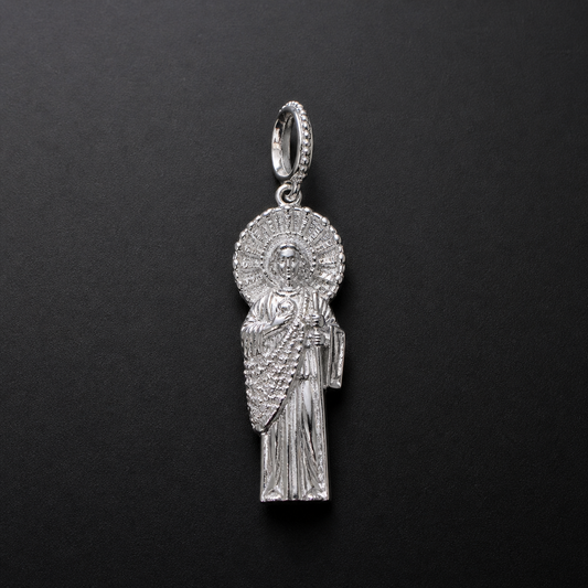 St Jude Zircoin Pendant 925 Sterling Silver