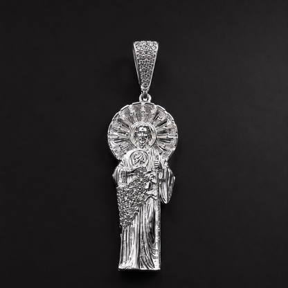 Dije San Judas CZ Baguette Plata 925