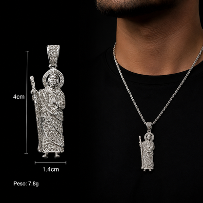 Dije San Judas CZ Plata 925