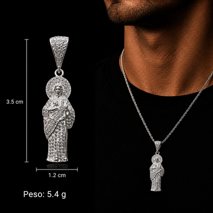 Dije San Judas CZ Plata 925