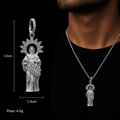 St. Jude Zircoin Pendant 925 Sterling Silver