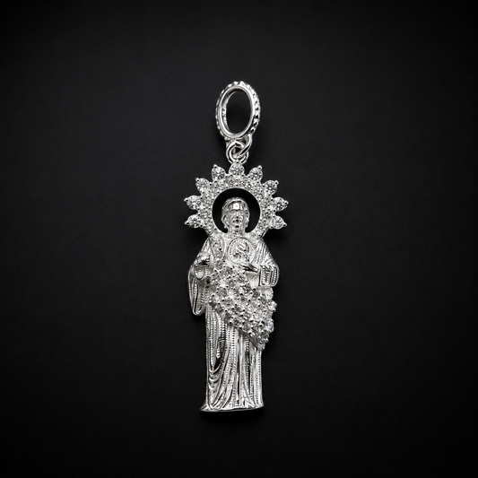 St. Jude Zircoin Pendant 925 Sterling Silver