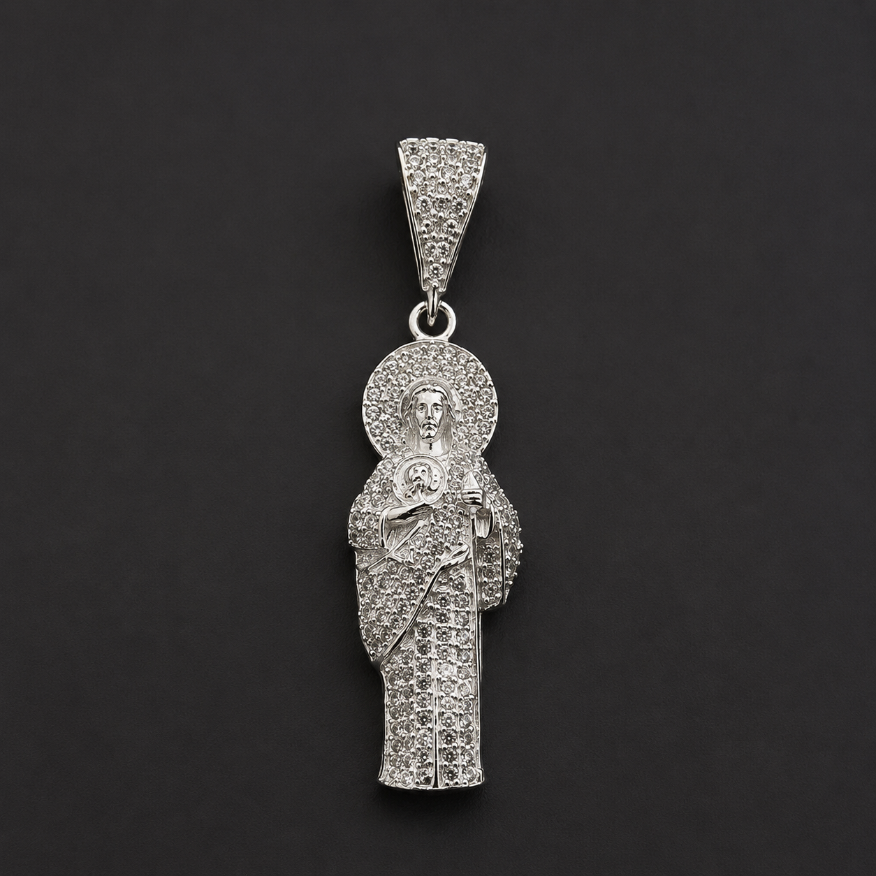 Dije San Judas CZ Plata 925