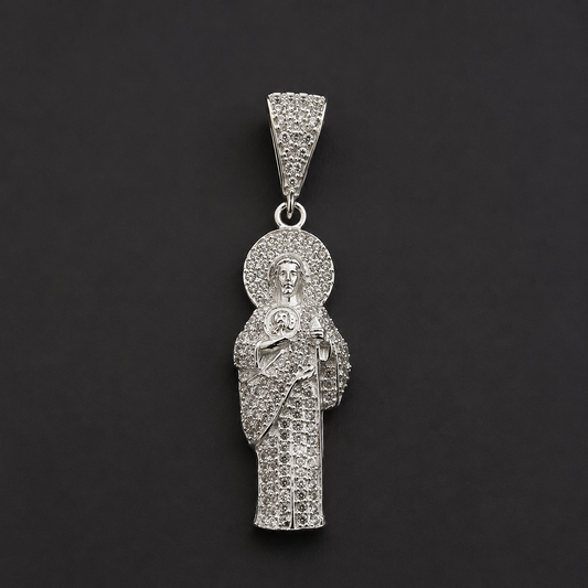 St. Jude Zircoin Pendant 925 Sterling Silver