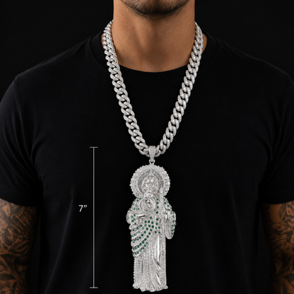 Dije San Judas Tadeo XXL Plata 925
