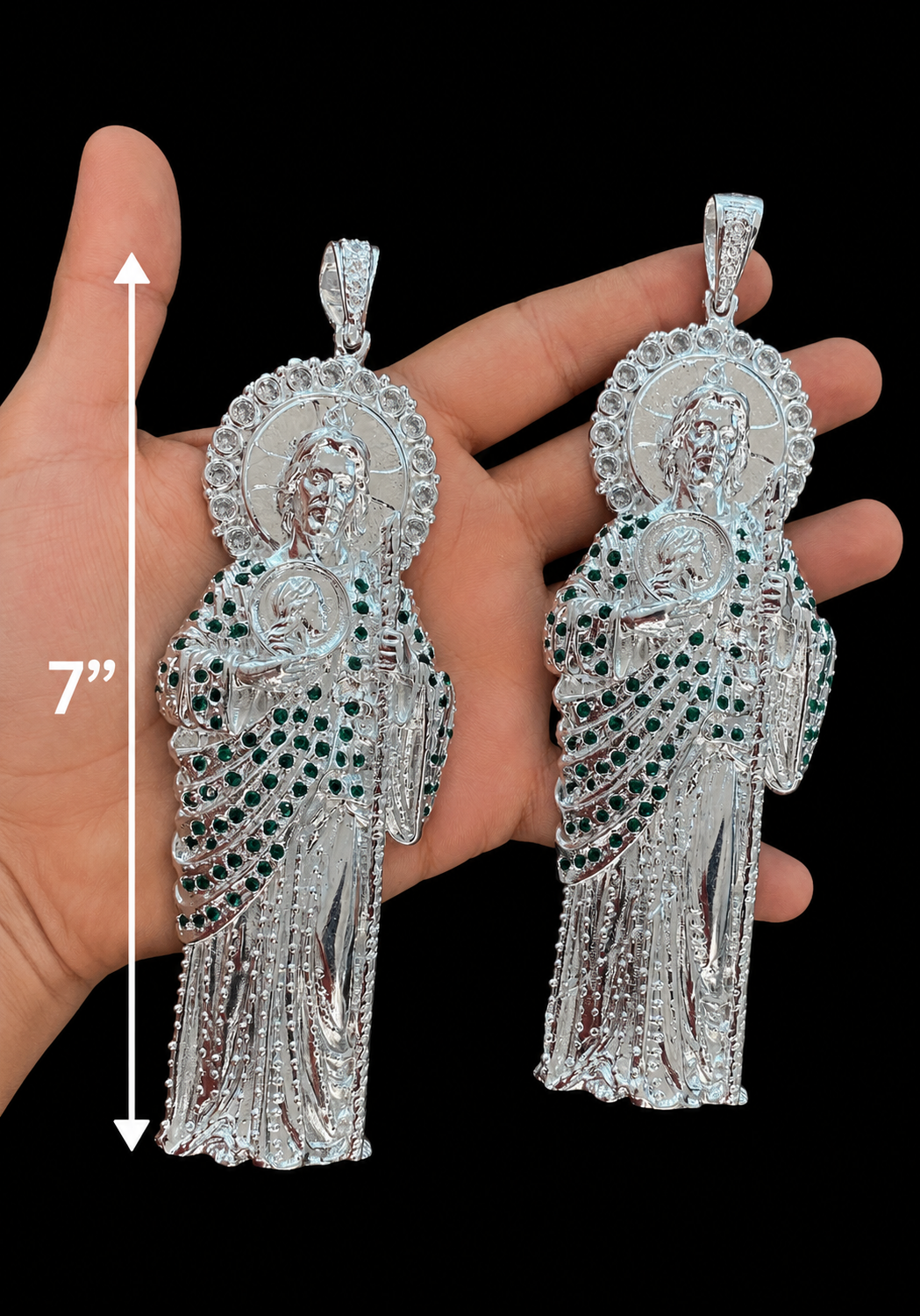 Dije San Judas Tadeo XXL Plata 925