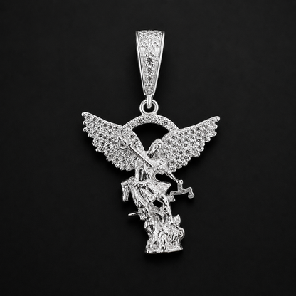 Dije San Miguel Arcángel CZ Plata 925