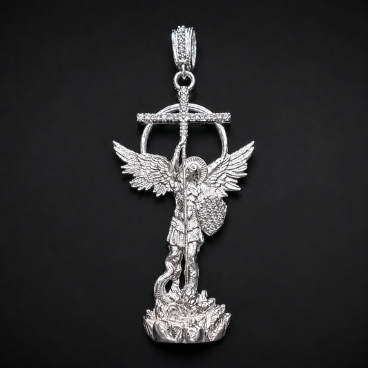 Saint Michael Archangel Pendant 925 Sterling Silver