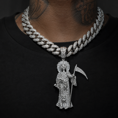 Dije Santa Muerte CZ Plata 925