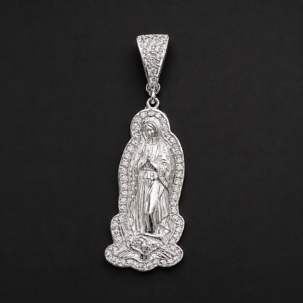 Dije Virgen Guadalupe CZ Plata 925