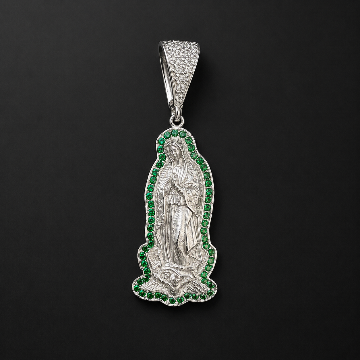 Dije Virgen Guadalupe CZ Plata 925