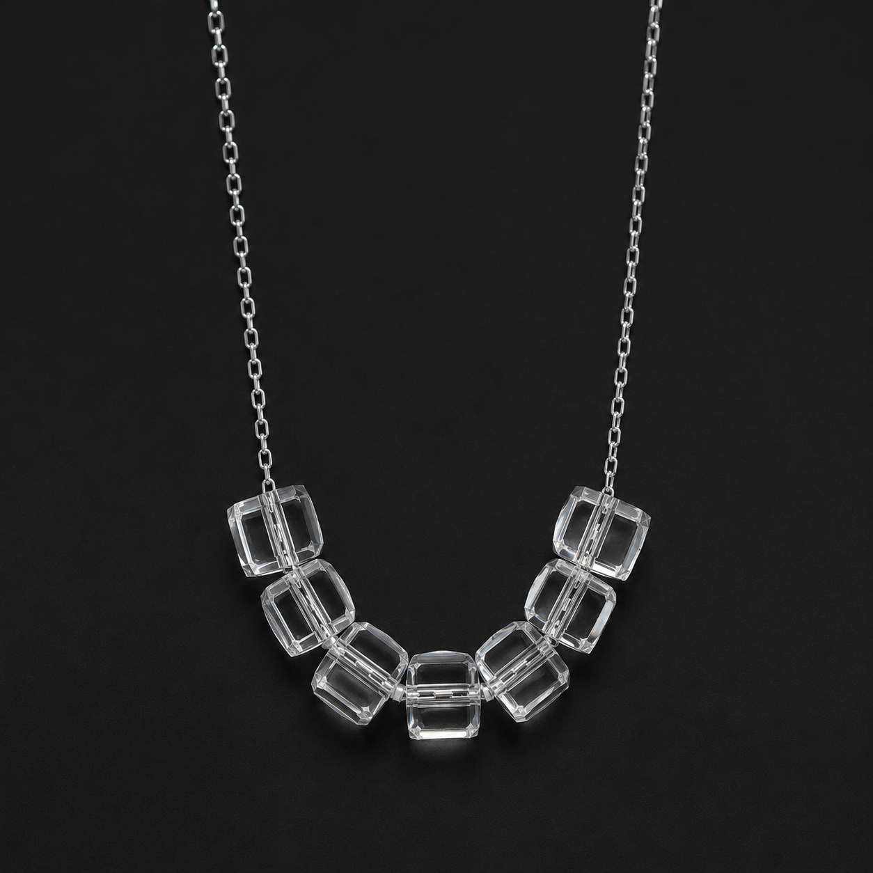 Gargantilla Cubos Clear Plata 925