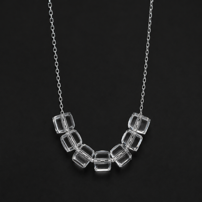 Gargantilla Cubos Clear Plata 925