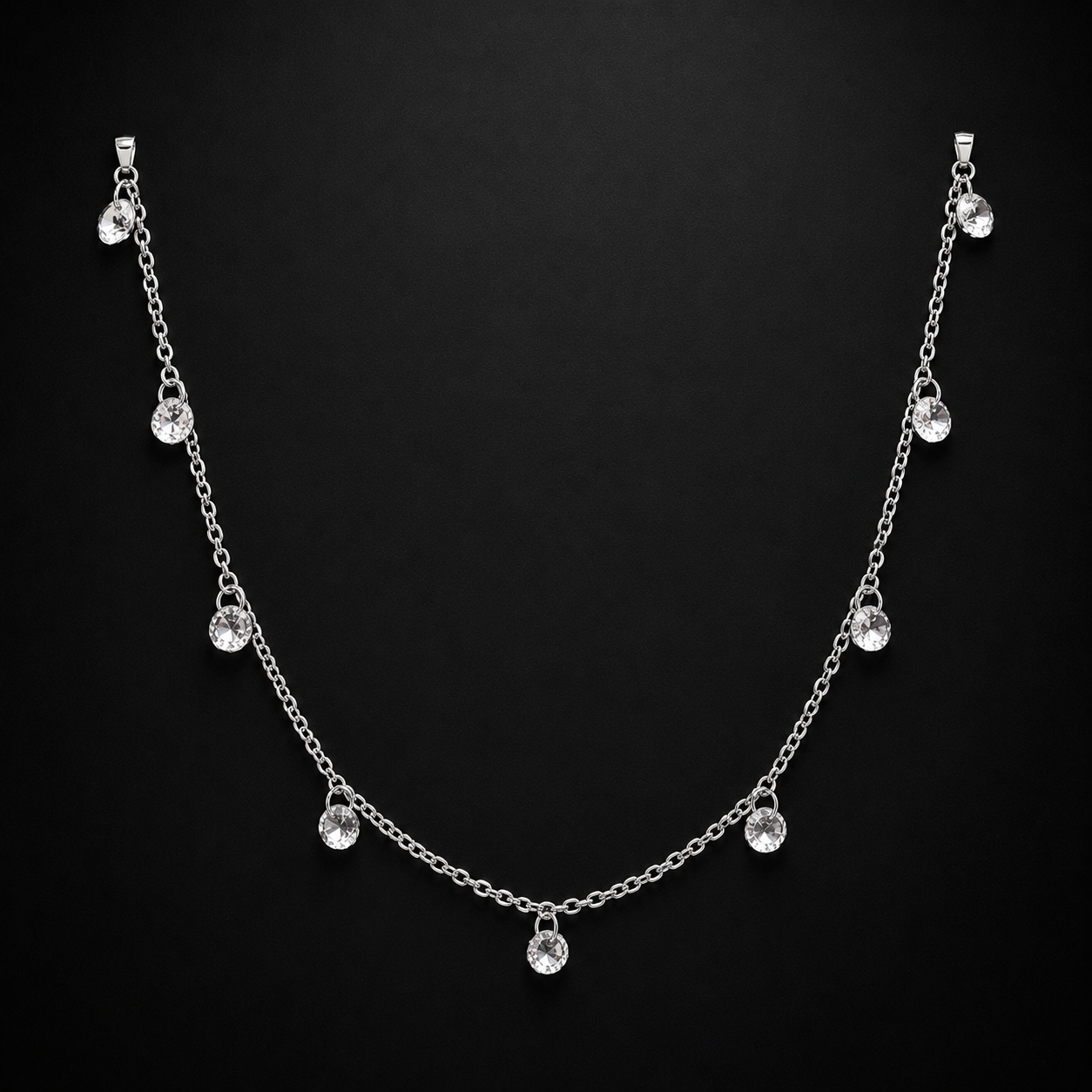 Minimalist Teardrop Sterling Silver Choker