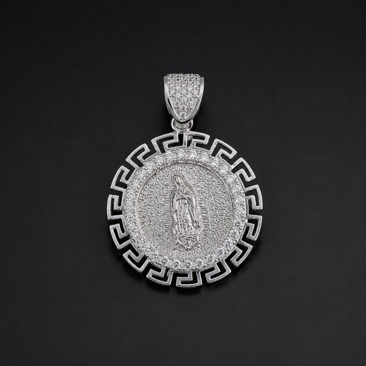 Medalla Virgen Greca Plata 925