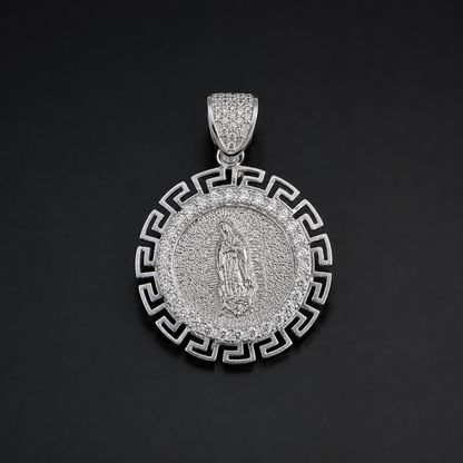 Medalla Virgen Greca Plata 925
