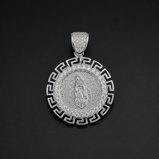 Greek Virgin Medal 925 Silver