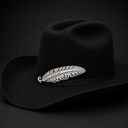 Pluma Vaquera Texana Plata 925