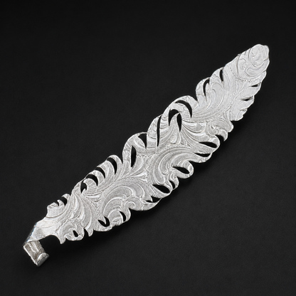 Pluma Vaquera Texana Plata 925