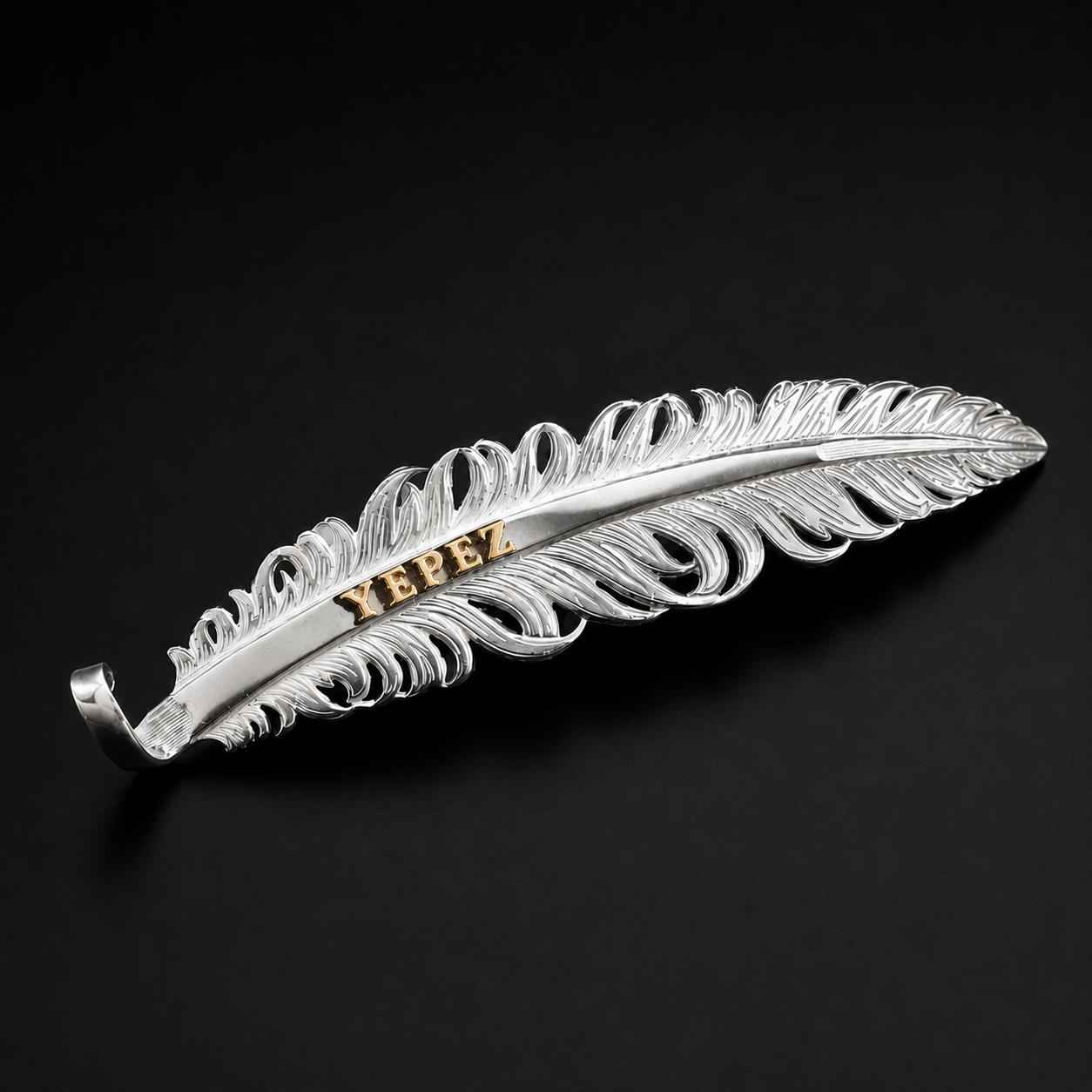 Pluma Vaquera Texana Plata 925