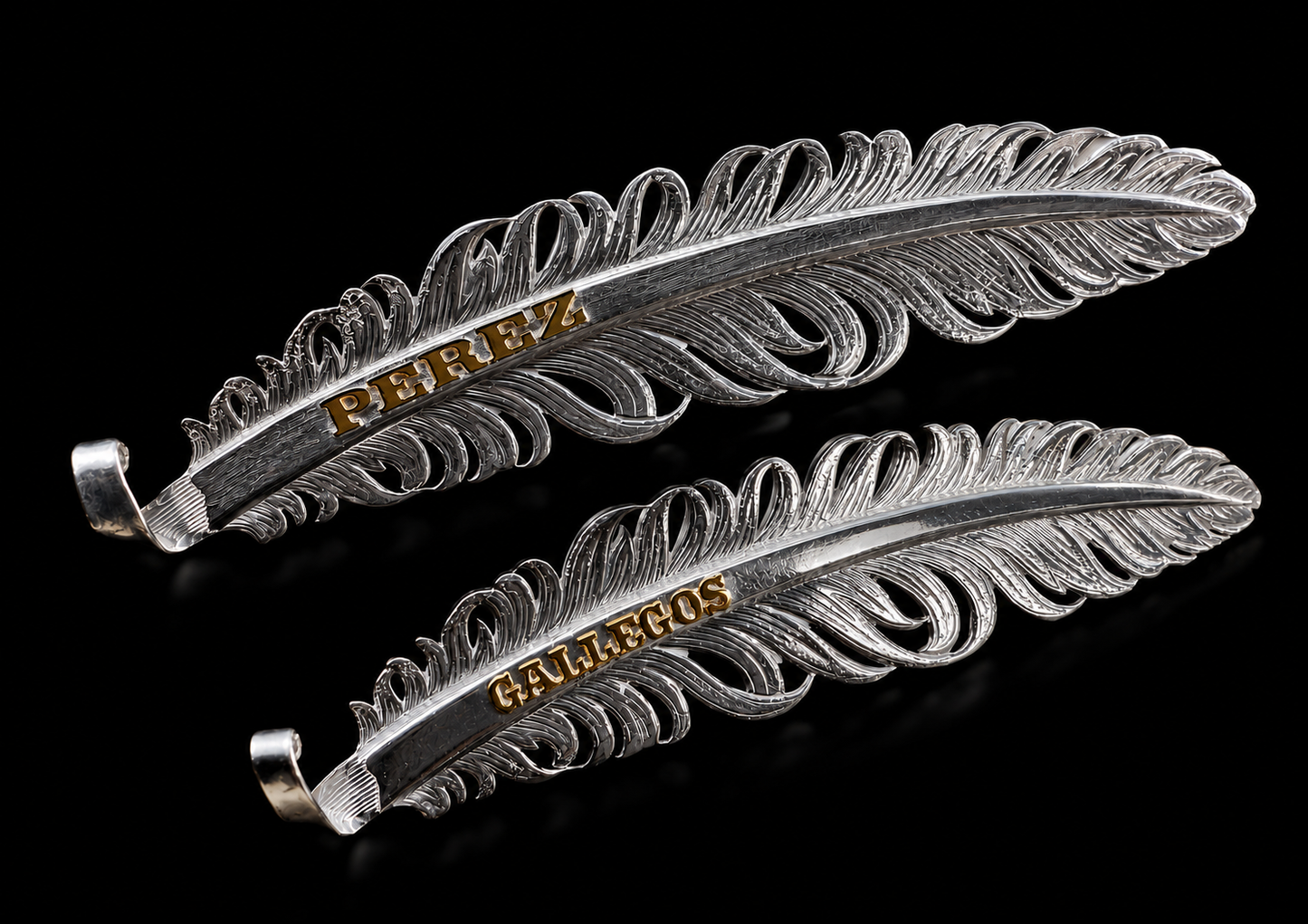 Pluma Vaquera Texana Plata 925