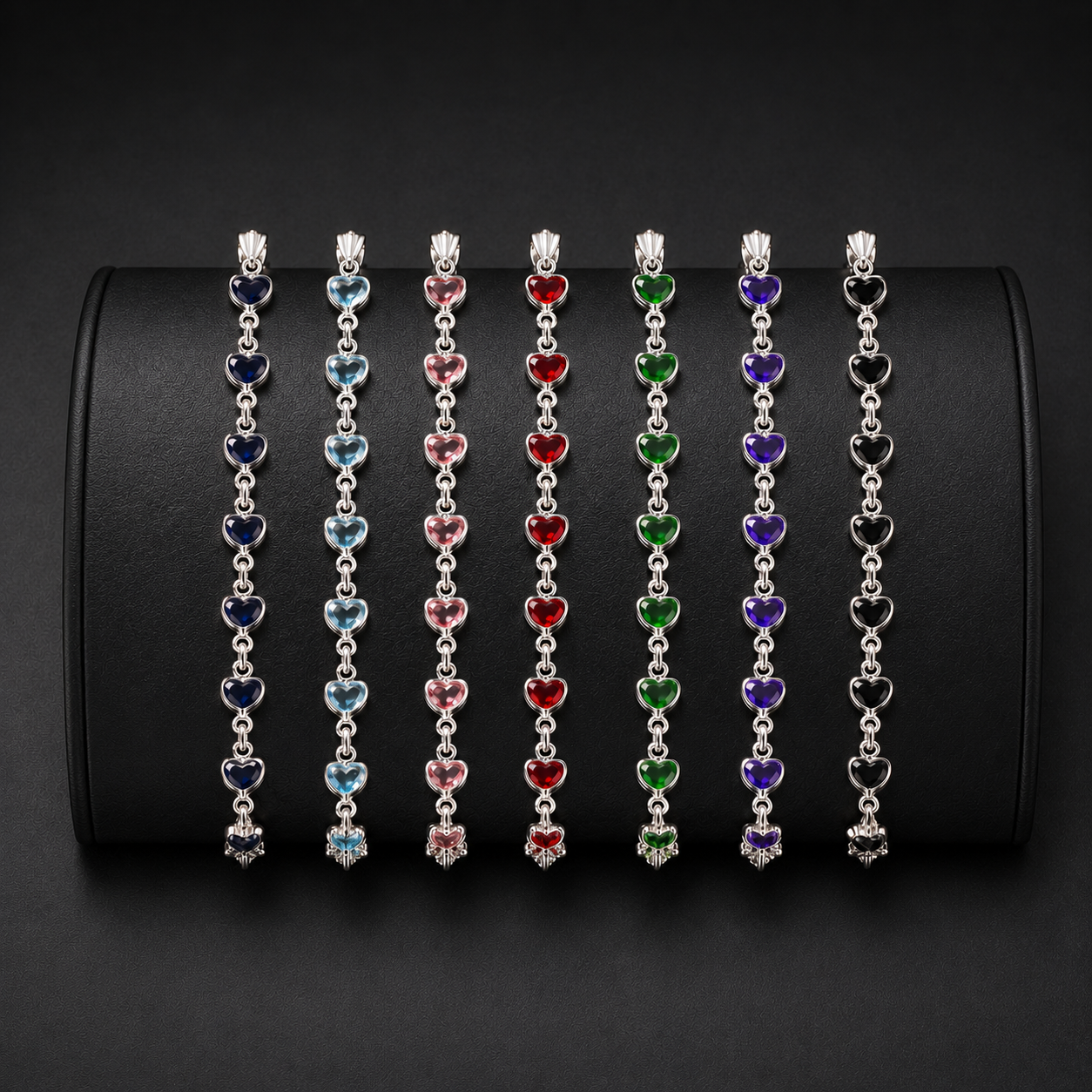 Pulseras Corazón Multicolor Plata 925